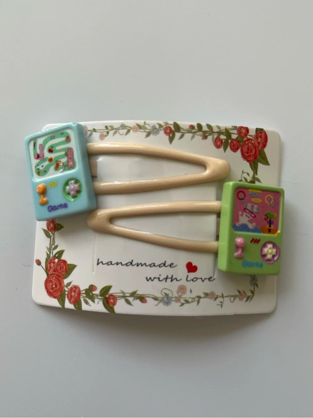 Handmade Retro Gaming Hair Clips Y2K Cute Game Console Barrette Set Kawaii 2pc